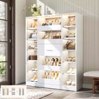 Scarpaia in legno con luci LED, Organizer Armadio Indipendente