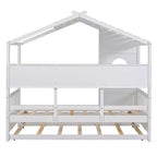 Letto a casetta una piazza con letto estraibile Design Moderno per Bambini