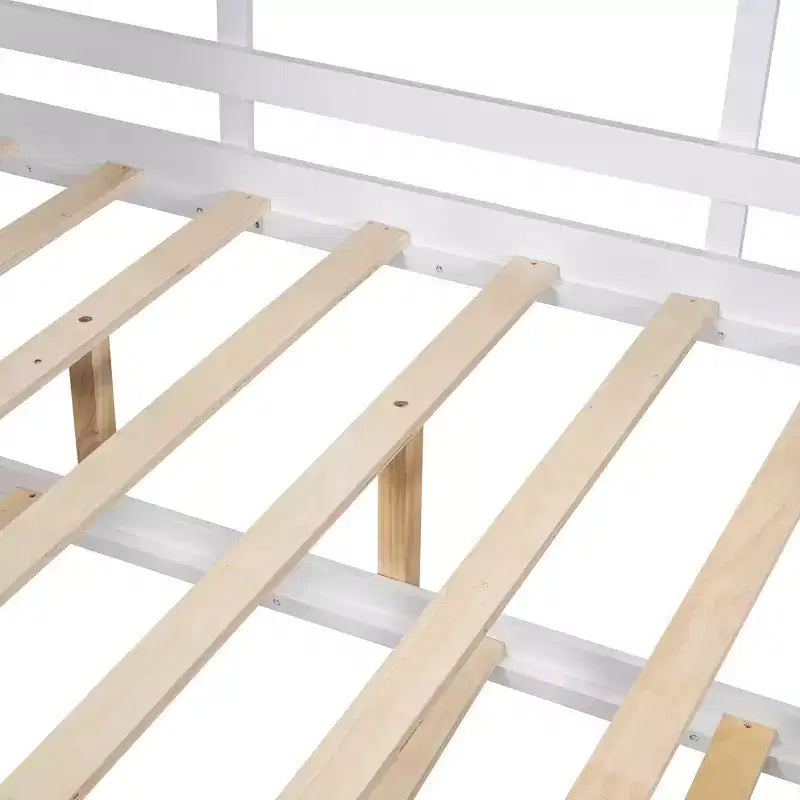 Letto a casetta una piazza con letto estraibile Design Moderno per Bambini