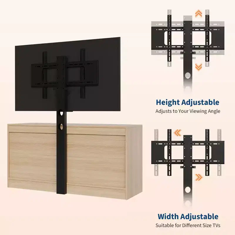 Mobile TV moderno con supporto per TV da 32-85 pollici, cassettiera a 6 cassetti in rattan, console multimediale con ampio spazio di archiviazione per soggiorno o camera da letto