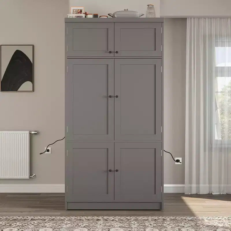 Dispensa da cucina autoportante alta 203,4 cm, buffet, armadio contenitore grande