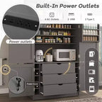 Dispensa da cucina autoportante alta 203,4 cm, buffet, armadio contenitore grande