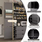 Dispensa da cucina autoportante alta 203,4 cm, buffet, armadio contenitore grande