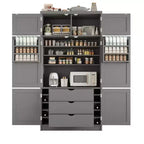 Dispensa da cucina autoportante alta 203,4 cm, buffet, armadio contenitore grande