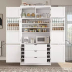 Dispensa da cucina autoportante alta 203,4 cm, buffet, armadio contenitore grande