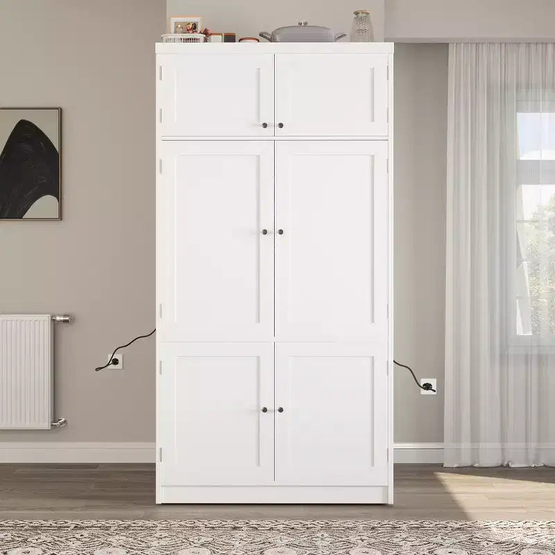 Dispensa da cucina autoportante alta 203,4 cm, buffet, armadio contenitore grande