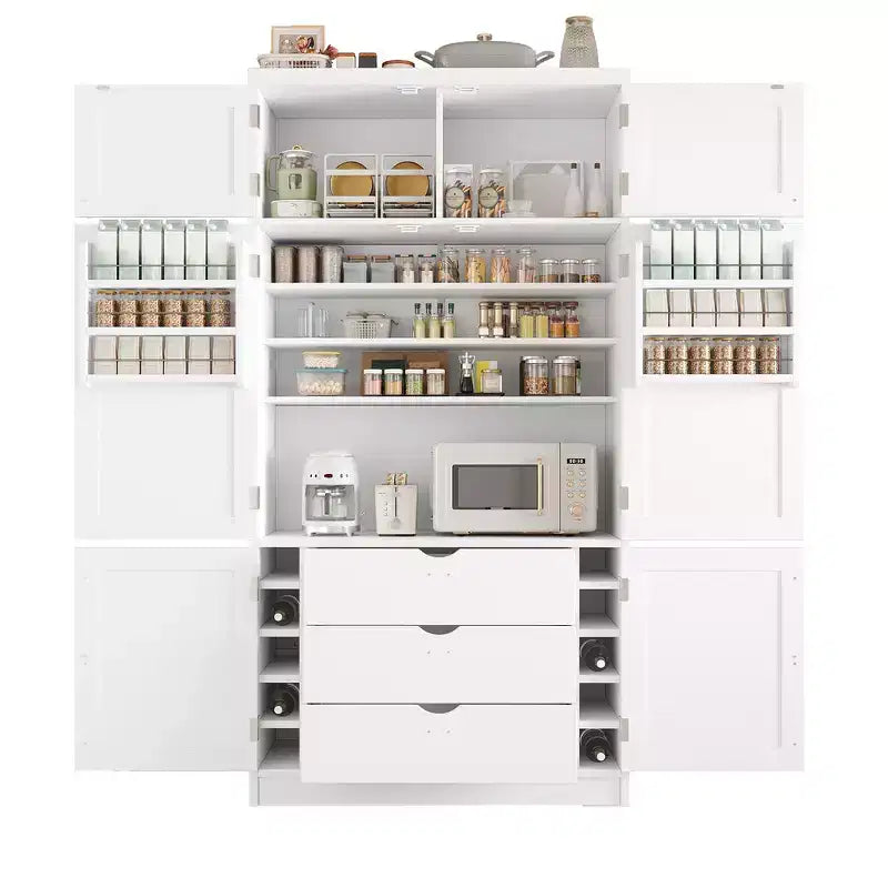 Dispensa da cucina autoportante alta 203,4 cm, buffet, armadio contenitore grande