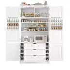 Dispensa da cucina autoportante alta 203,4 cm, buffet, armadio contenitore grande