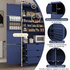 Dispensa da cucina autoportante alta 203,4 cm, buffet, armadio contenitore grande