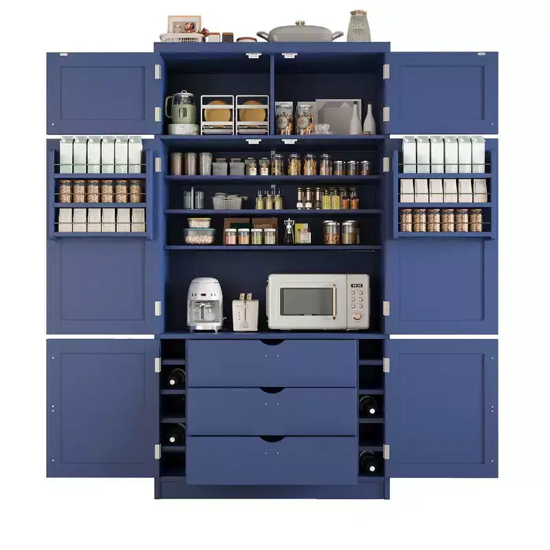 Dispensa da cucina autoportante alta 203,4 cm, buffet, armadio contenitore grande
