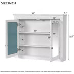 Mobiletto da bagno pensile Peng con 2 specchi