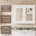 Mobiletto da bagno pensile Peng con 2 specchi
