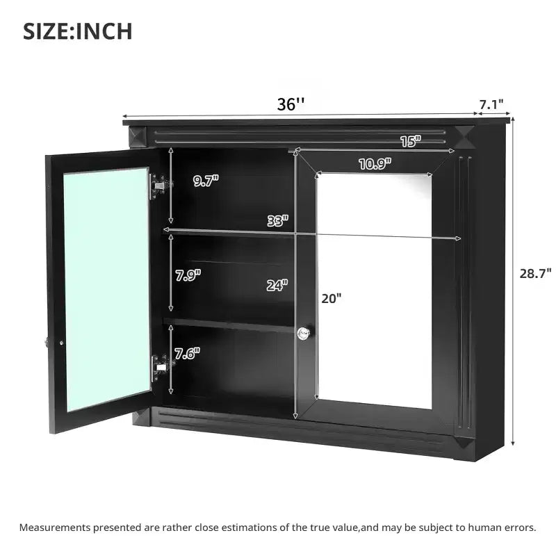 Mobiletto da bagno pensile Peng con 2 specchi