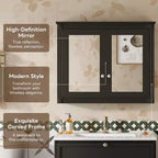 Mobiletto da bagno pensile Peng con 2 specchi