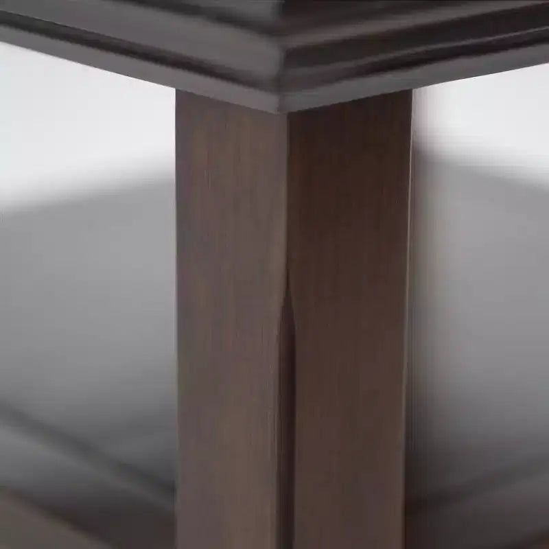 Tavolino stretto transizionale in legno massello Normandy, larghezza 14 pollici