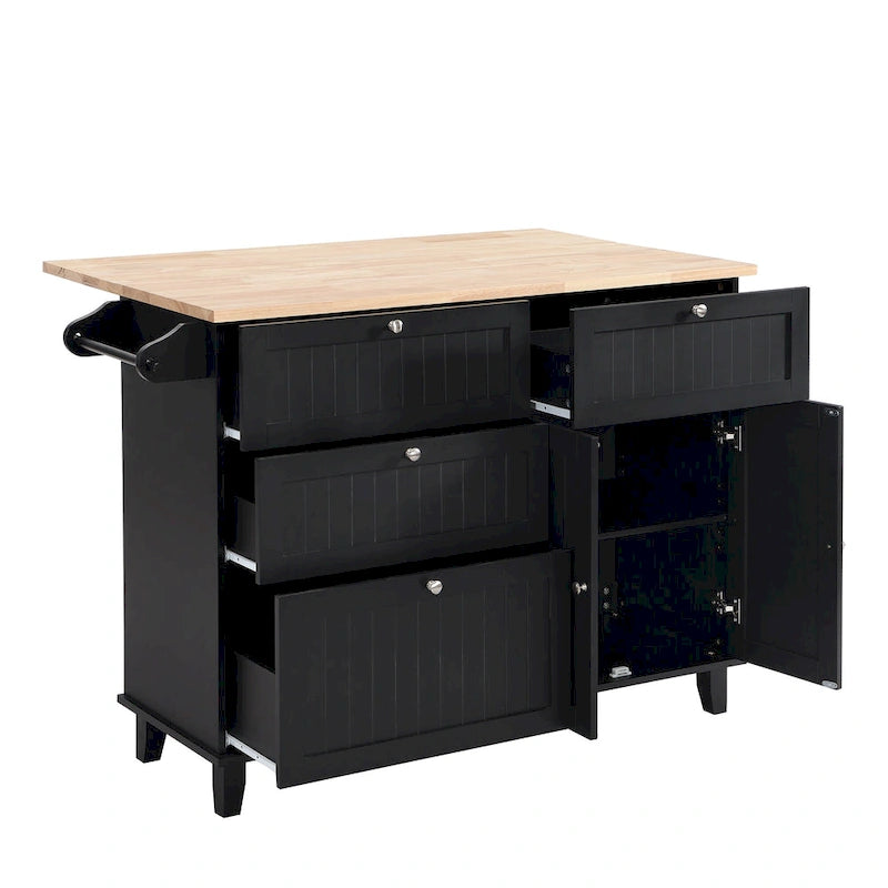 Conjunto de ilha de cozinha TOPMAX com aba rebatível e 2 lugares, conjunto de mesa de jantar com prateleira ajustável, gavetas e toalheiro