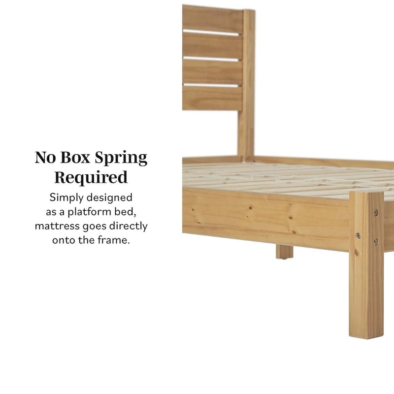 Giroletto Queen Size Minimalista, Legno Massello di Pino
