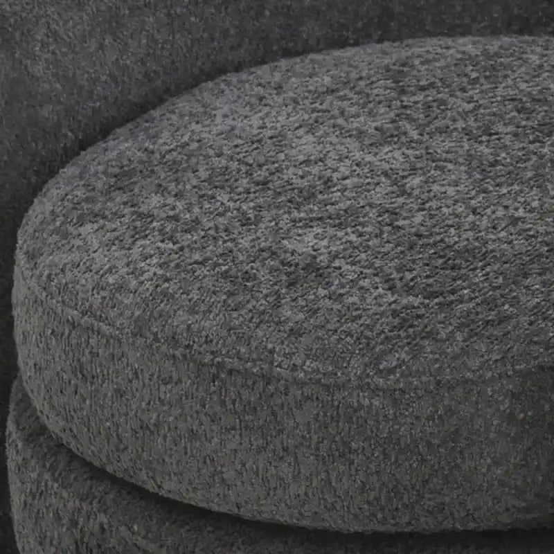 Boucle Upholstered Accent Chair with Curved Back, Plush Seating and No Assembly Required