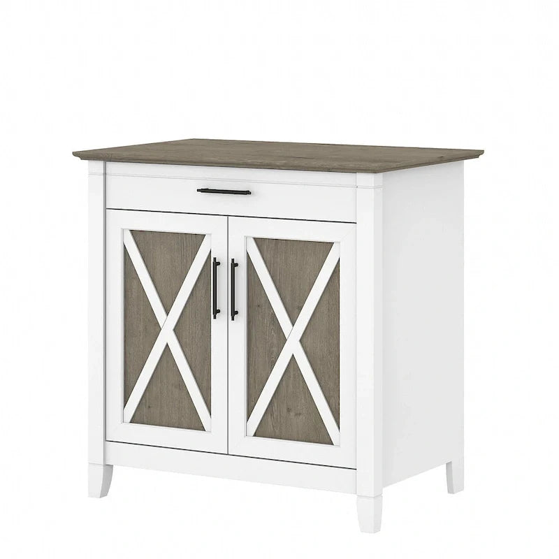 Bureau secrétaire Key West avec meuble de rangement, par Bush Furniture