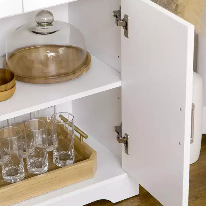 Aparador buffet de cozinha moderno com arrumação, ilha de cozinha, armário de sala de jantar, mobiliário de sala de estar