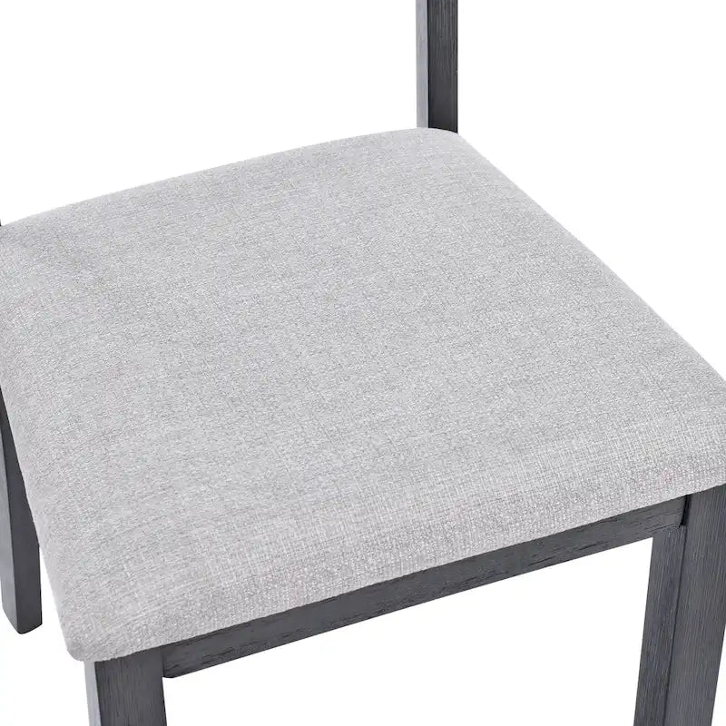 Set di 4 sedie da pranzo in legno con schienale a doghe