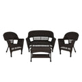 Set da conversazione da patio in vimini, 4 pezzi