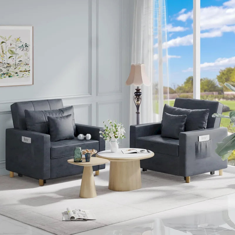 Poltrona-cama ajustável, convertível em 3 funções, várias cores, para 1 pessoa