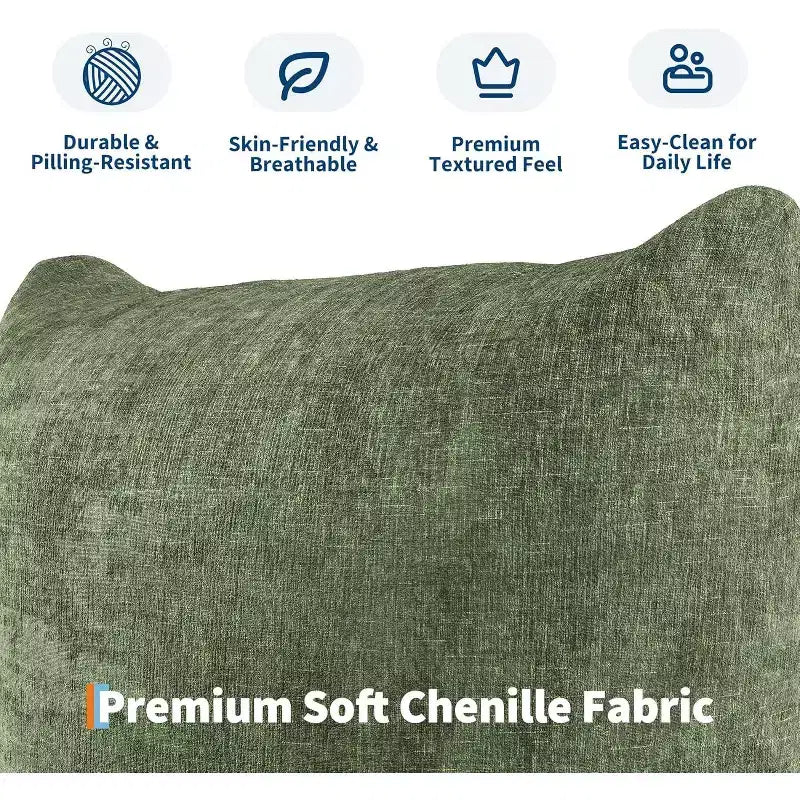 Modulares 2-Sitzer-Sofa aus Chenille-Stoff, Cloud-Sofa mit hoch belastbarem Schaumstoff, kompaktes Sofa ohne sichtbare Füße für kleine Räume