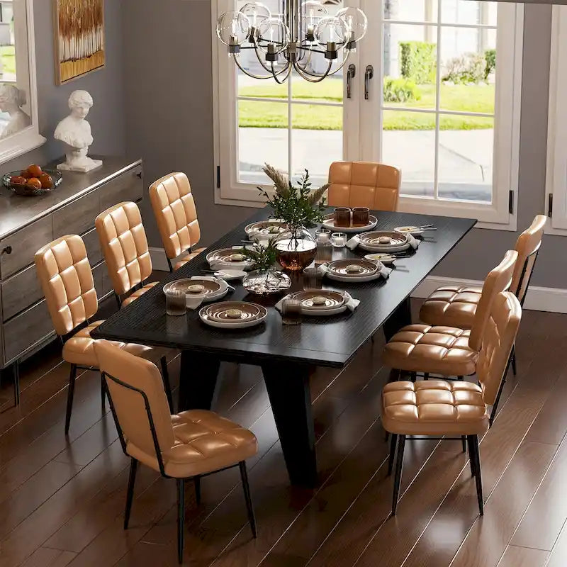 Chaises de salle à manger modernes, lot de 2/4/6/8, chaises de cuisine rembourrées avec coussin épais pour salle à manger