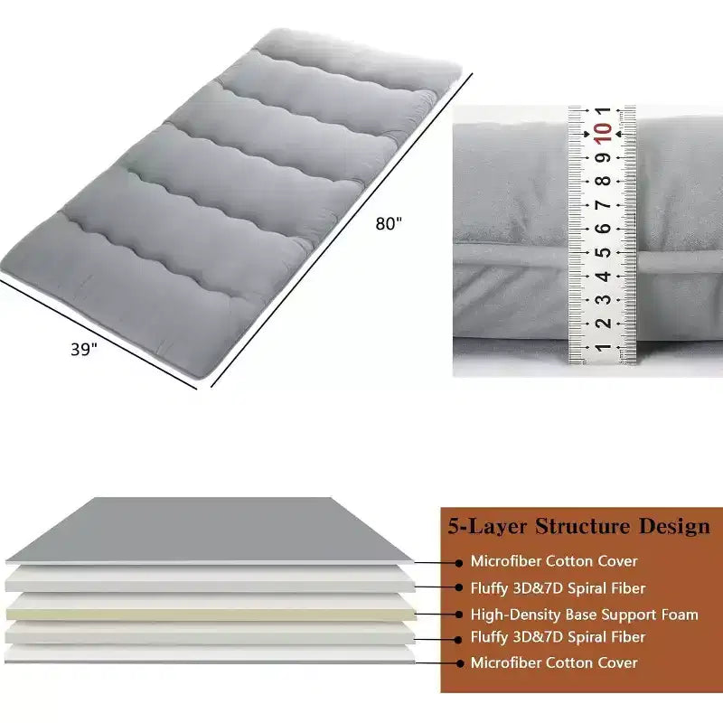 Colchão futon japonês, colchão dobrável para dormir no chão, esteira tatami para casa, colchão de campismo
