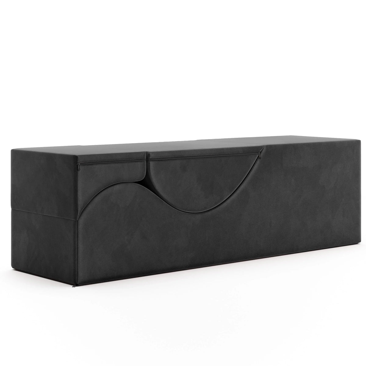 Avana Kami converteerbare chaise longue / yoga en massage - 2-in-1 hocker met verborgen uitklapbare yogastoel, microvelours - N/A