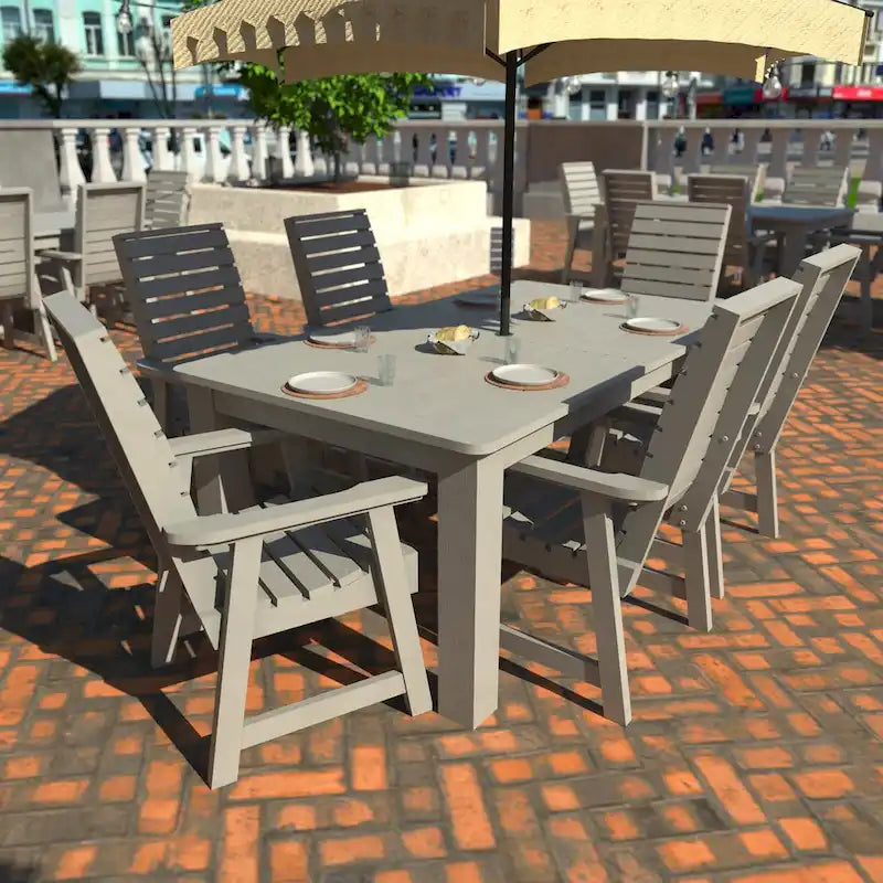 Conjunto de refeições exterior HIGHWOOD PROFESSIONAL de 7 peças, 42x72