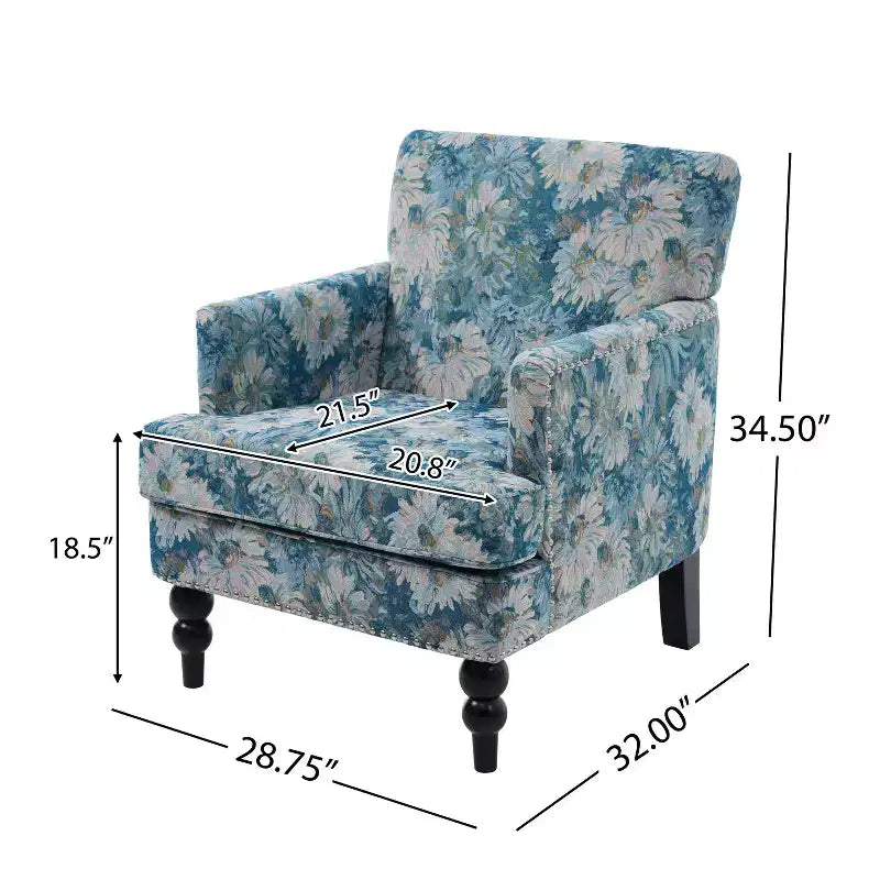 Christopher Knight Home Harrison moderner Clubsessel mit Stoffbezug und Nagelkopfverzierung