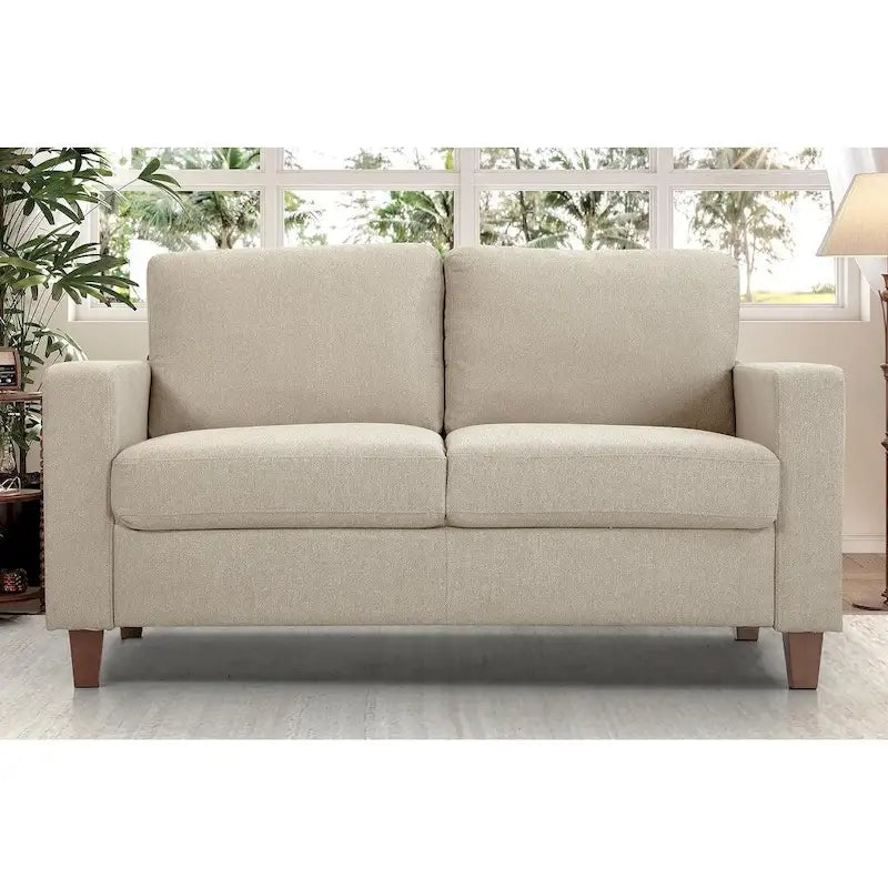 Miles modernes Zweisitzer-Sofa im Mid-Century-Stil mit wendbaren Rückenkissen, groß