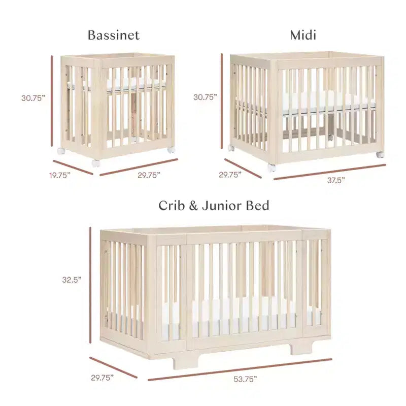 Berço convertível Babyletto Yuzu 8 em 1 com kits de conversão para todas as fases