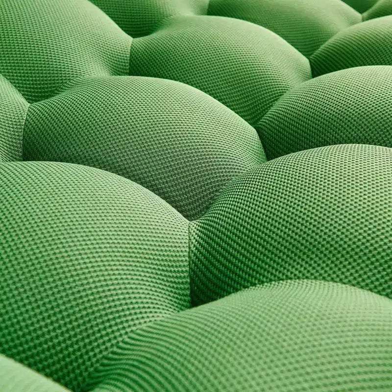 Sofá de chão Bubble de 47 polegadas com design curvo, cadeira tipo pufe 3D para a sala de estar, verde