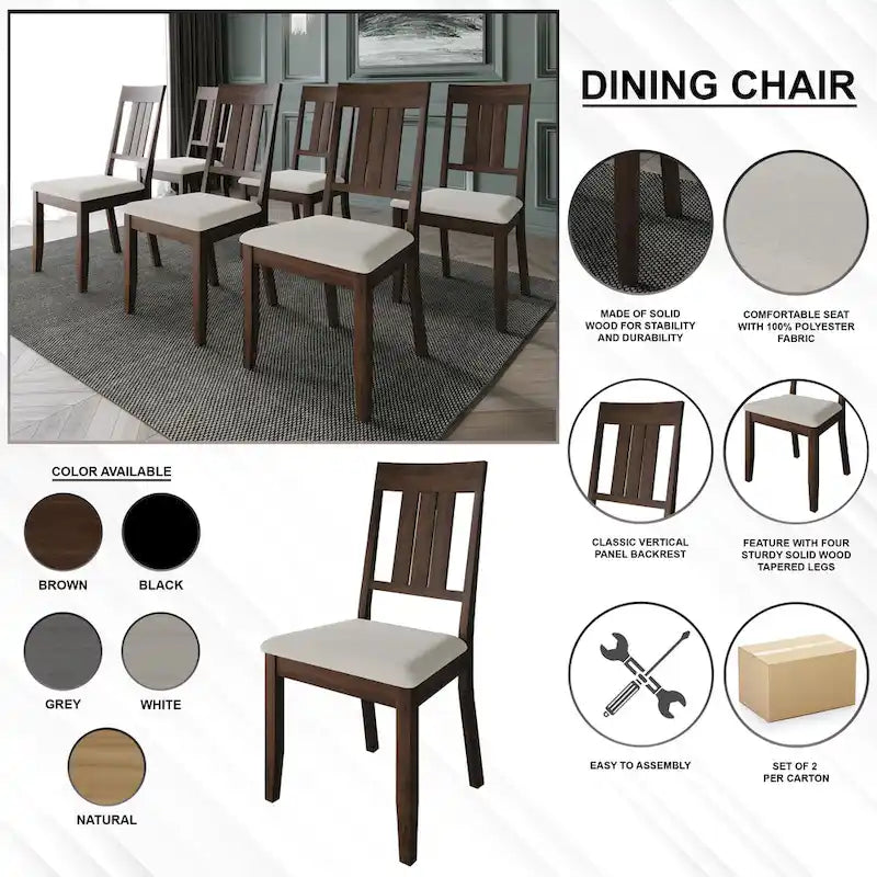 CraftPorch Classic 7-piece Wooden Dining Set
