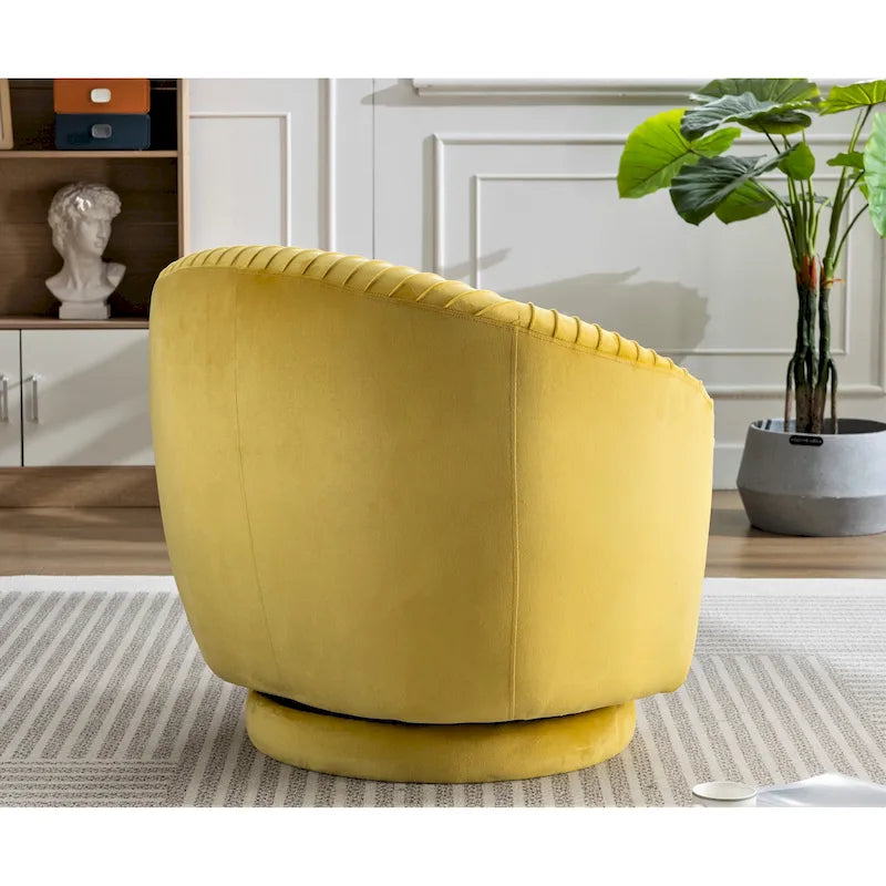 Petit fauteuil pivotant en velours Milvo
