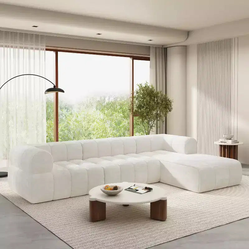Canapé modulaire moderne en L Christopher Knight Home Keri 122 en mousse haute densité avec dossier bas