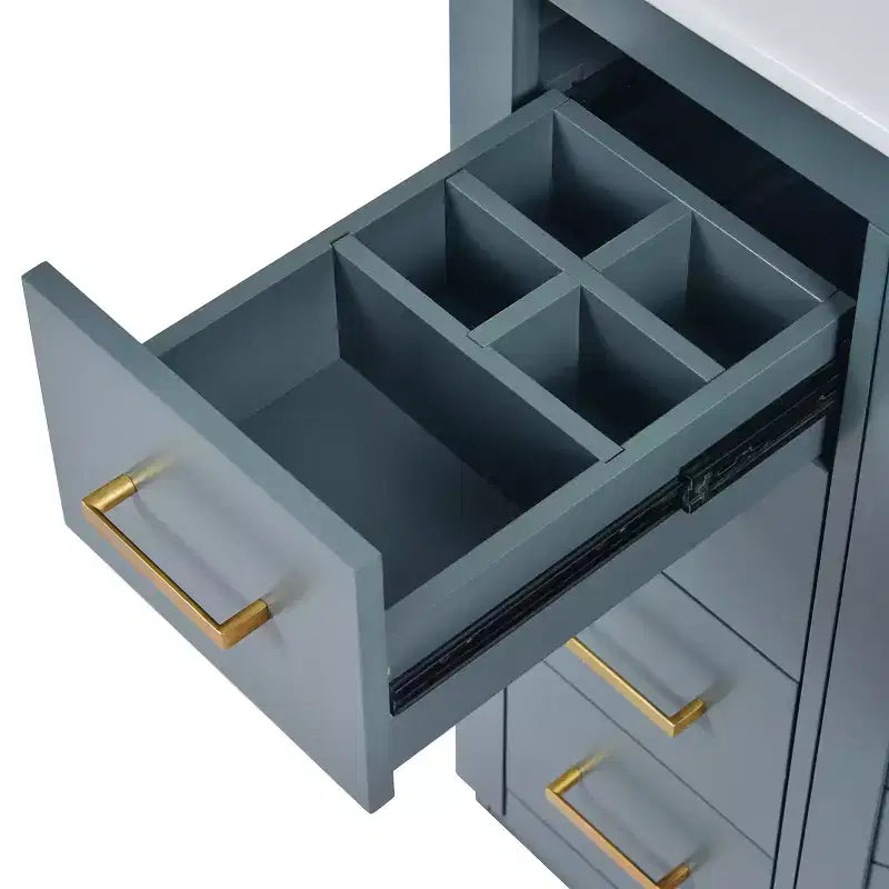 30 Single Sink Bathroom Vanity with Cabinet & 3 Drawers ??Black / Blue / Green / Indigo / White