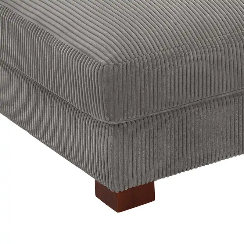 Pouf moderno oversize in tessuto a coste