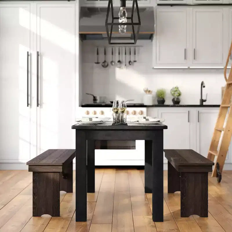 Tavolo da pranzo rettangolare in pino massello Flash Furniture, 46 x 30