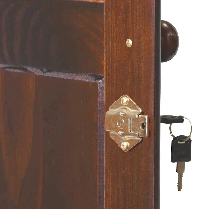 Armadio guardaroba a 3 ante - bianco/tortora/marrone caffè - legno massello