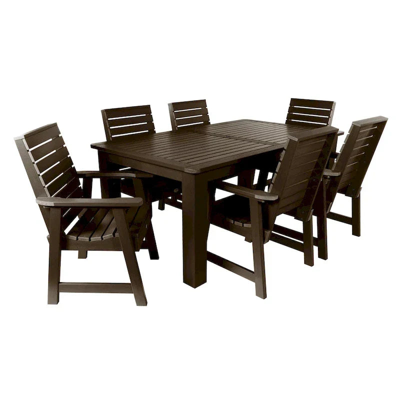 Conjunto de refeições exterior HIGHWOOD PROFESSIONAL de 7 peças, 42x72