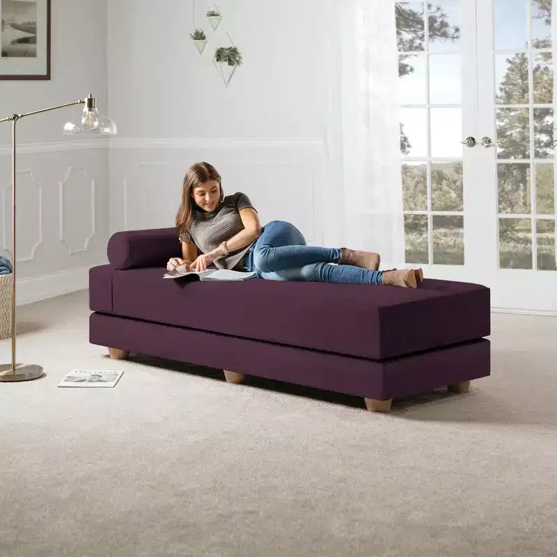 Letto da giorno / divano letto pieghevole matrimoniale - Microvelvet