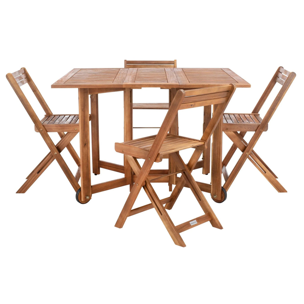 Conjunto de mesa de jantar exterior SAFAVIEH Brandy com 5 peças - 43Wx35Dx29H