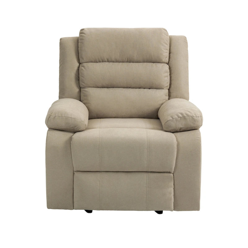 Ensemble de 2 fauteuils inclinables classiques et traditionnels à commande manuelle