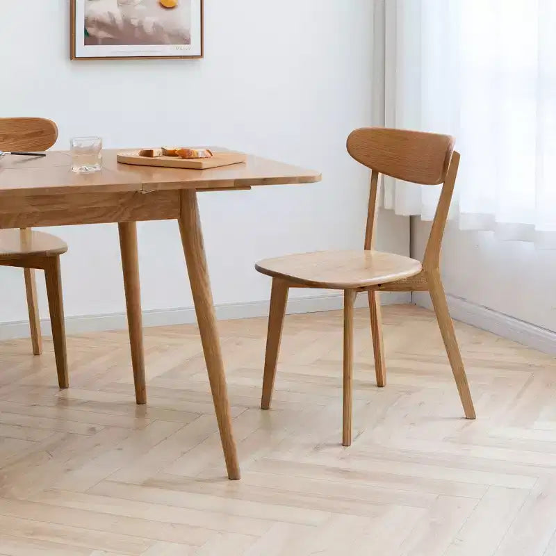 MAYEERTY Set aus 4 Esszimmerstühlen aus Massivholz, natürliche Holzstühle für Küche, Esszimmer oder Wohnzimmer