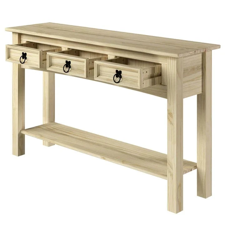 Console d’entrée en bois à 3 tiroirs Corona | Furniture Dash - N/A