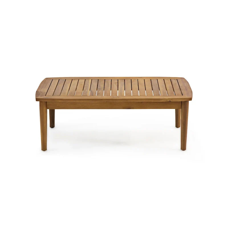 Conjunto de conversa para exterior Willowbrook em madeira de acácia, para 4 pessoas, da Christopher Knight Home